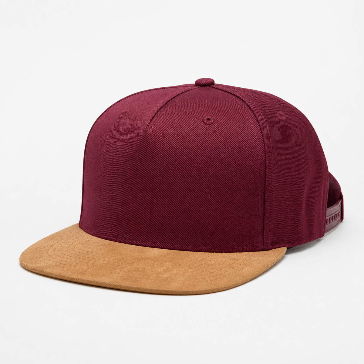 Burgundy Tan Snapback Hat customization preview