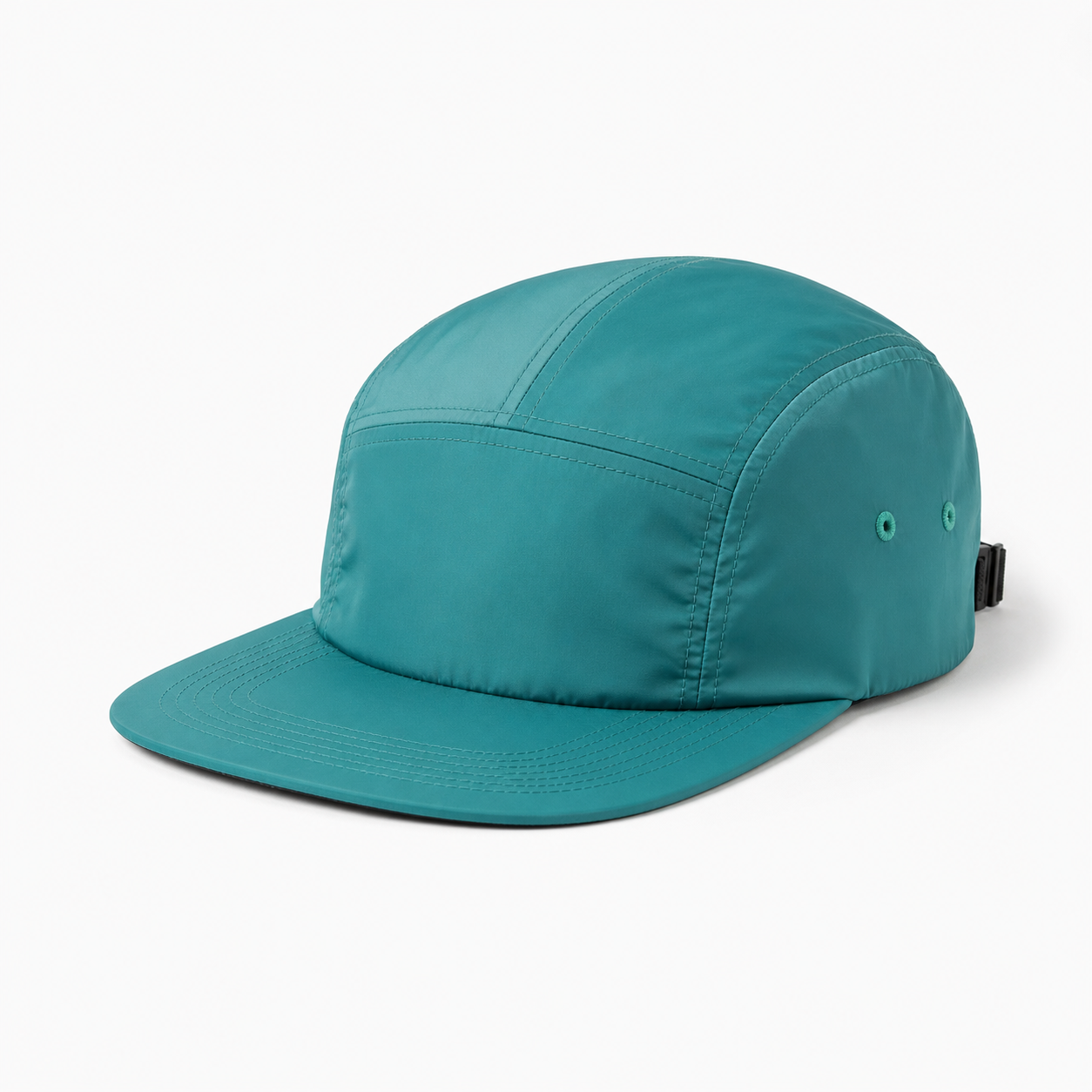 Teal Waterproof 5-Panel Hat customization preview