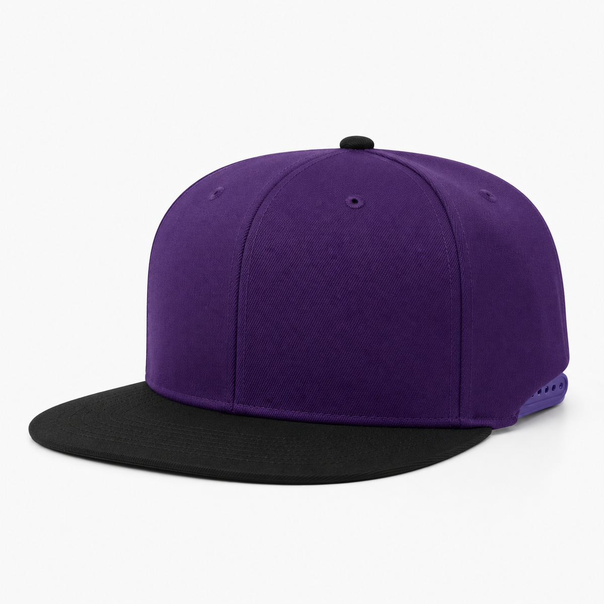Purple Black Snapback Hat customization preview