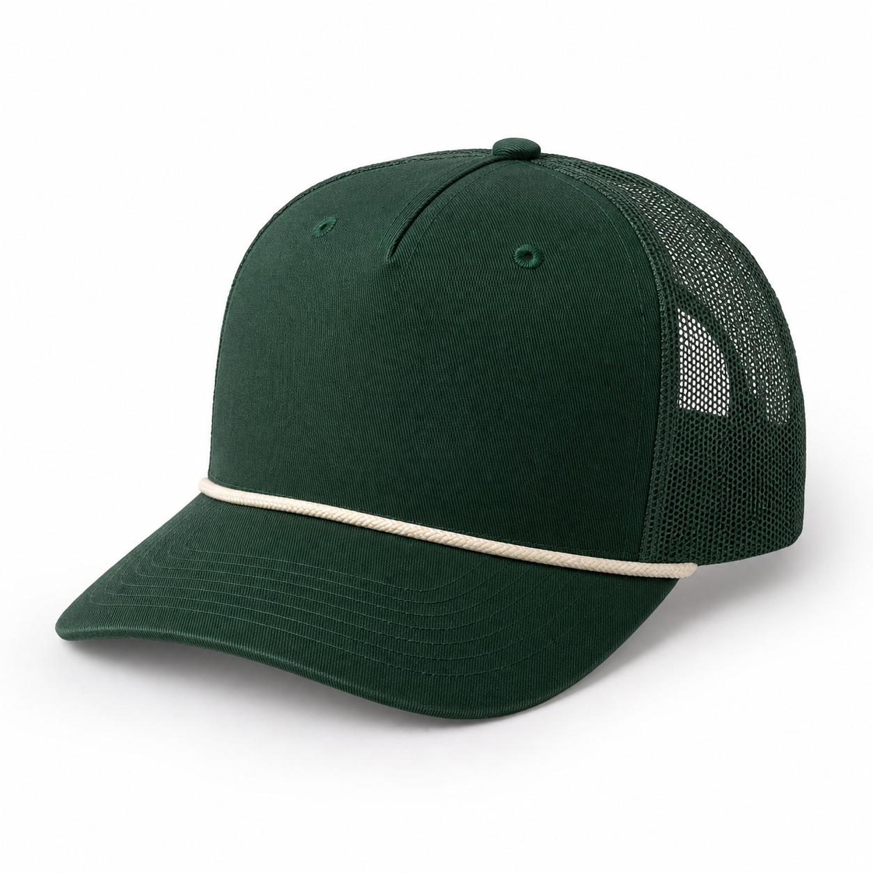Forest Green Rope Trucker Hat customization preview
