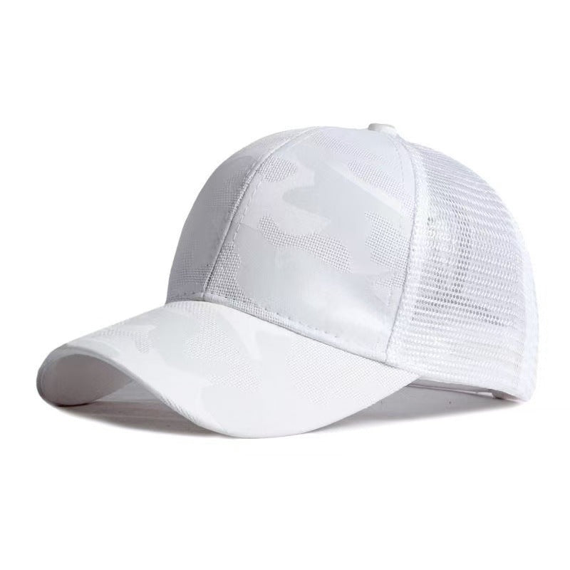 Ponytail Mesh Back Trucker Hat for Women