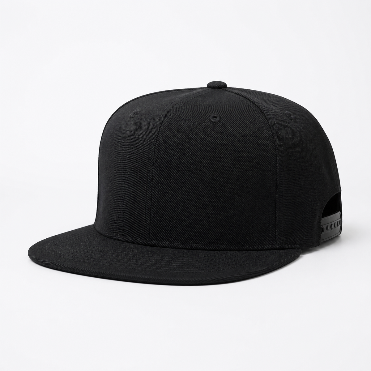 All Black Snapback Hat customization preview