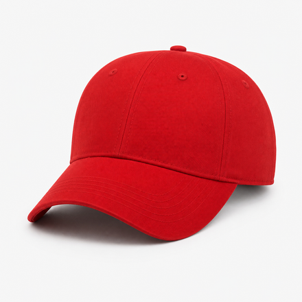 Custom Red Team Baseball Cap front view