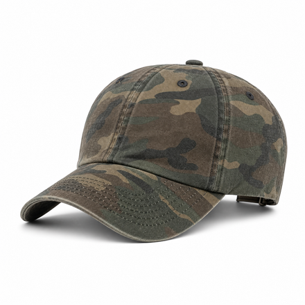 Custom Muted Camo Dad Hat front view