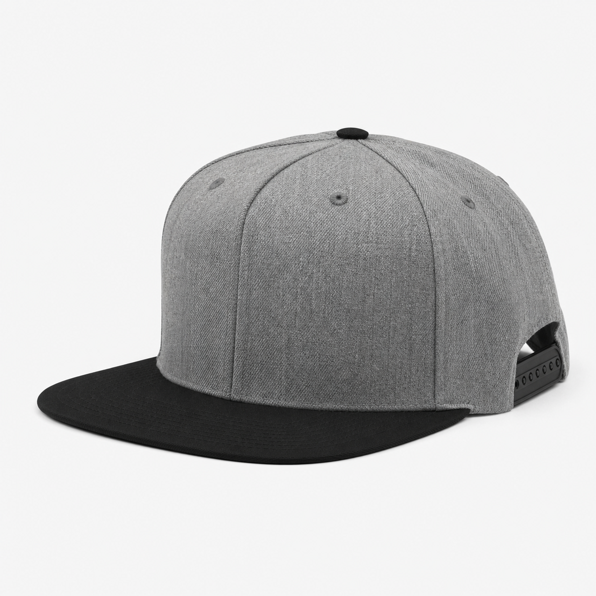 Gray Black Snapback Hat customization preview