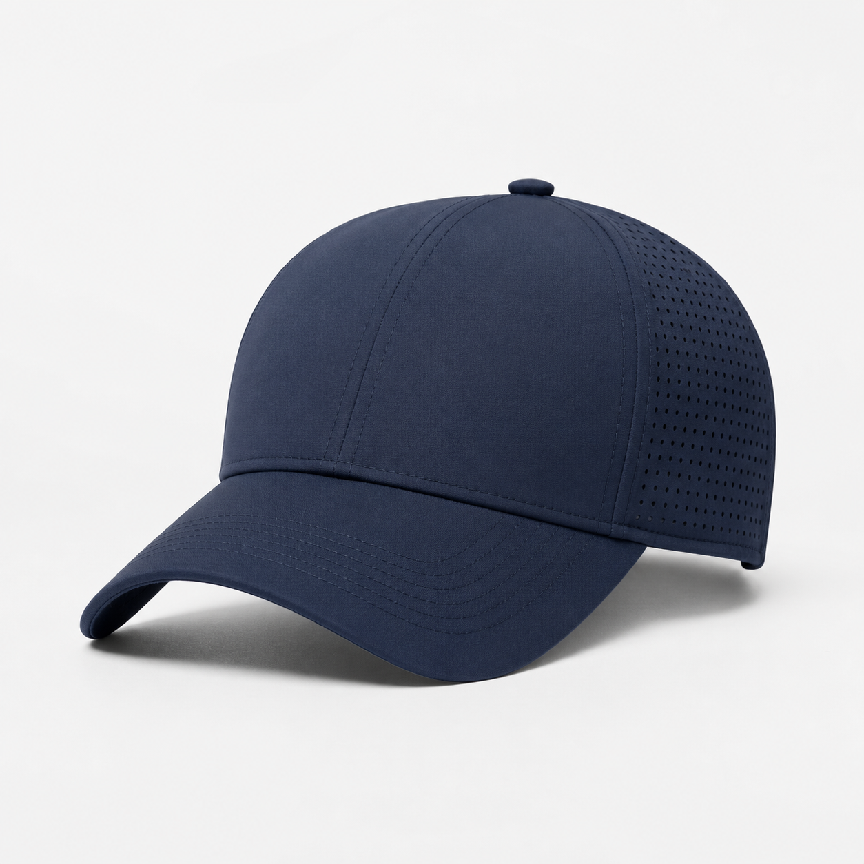 Navy Wicking Performance Hat customization preview