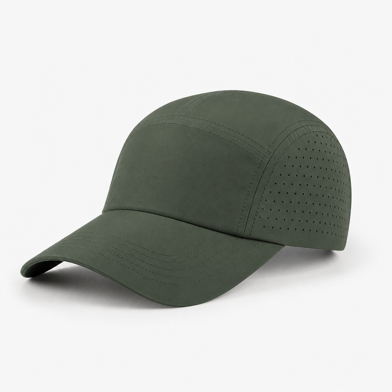 Custom Green Hiking Performance Hat front view