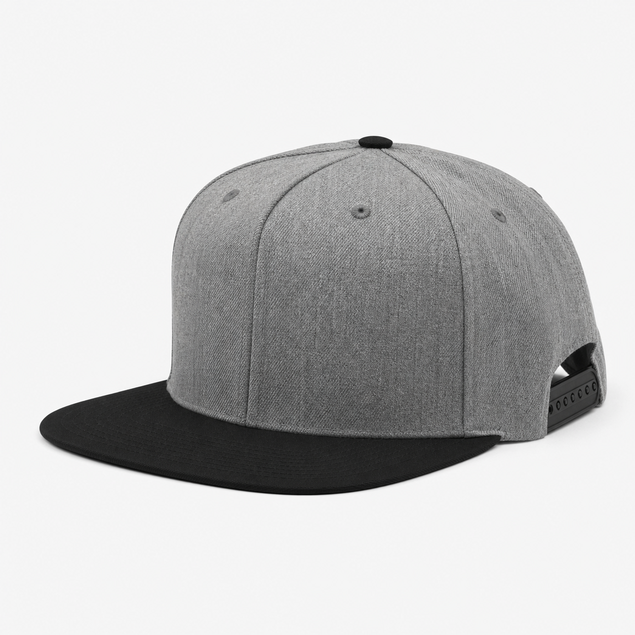 Gray Black Snapback Hat customization preview