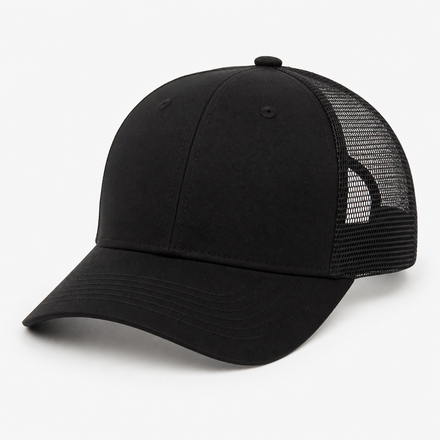 Custom Black Classic Trucker Hat front view