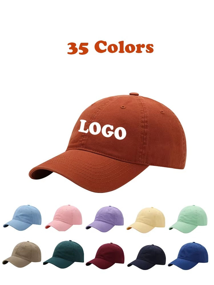 Custom washed cotton dad hat detail 01