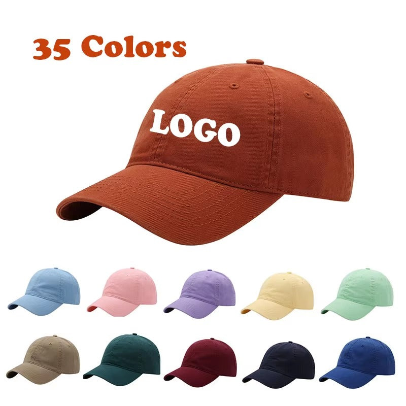 Custom washed cotton dad hat product view 01